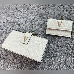 Versace Virtus Quilted Leather Mini Bag & Wallet